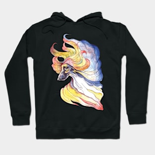 Afghan Hound Colour Fantasy Hoodie